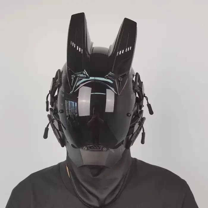 Cyberpunk-Cagoule intégrale avec fouet