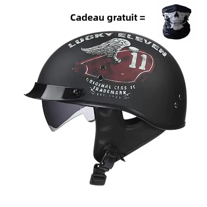 Casque de Moto demi-visage Vintage rétro Casco