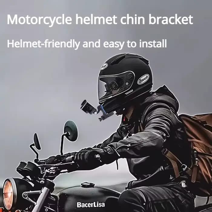 Clip sur casque mentonnière Gopro caméra de sport en plein air première personne moto équitation