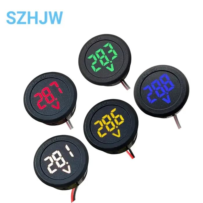 Voltmètre circulaire à affichage numérique LED DC 4-100V