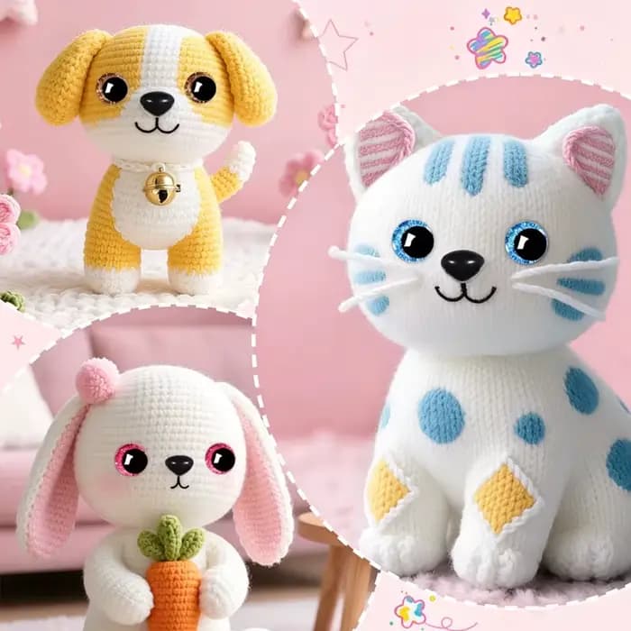 20 pièces d'accessoires pour yeux de poupée à paillettes, yeux Ty Moon, yeux de sécurité pour poupées en peluche avec clips en plastique, effet stéréo 3D, parfaits pour les poupées au crochet faites à