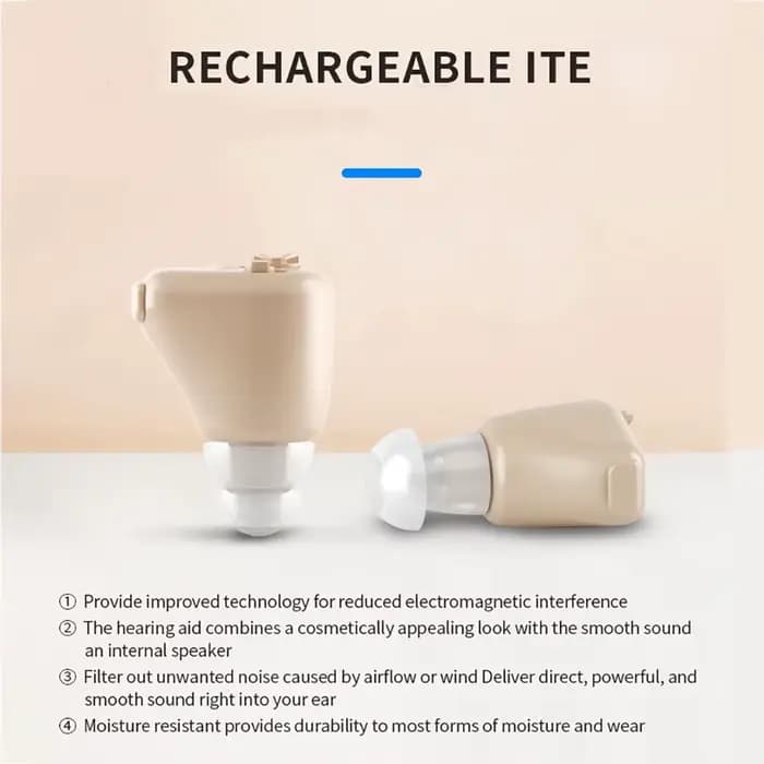 Mini amplificateur de son intra-auriculaire Rechargeable, casque sans fil, dispositif d'aide auditive avec batterie, outil de combiné pour sourds