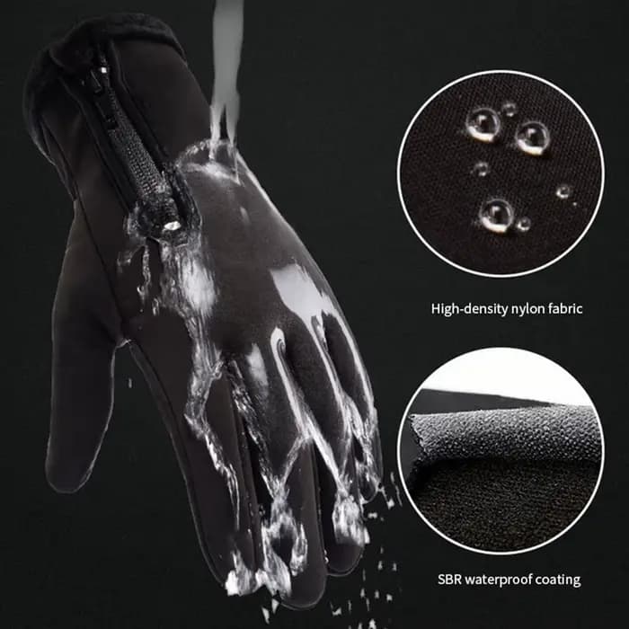 Gants de moto hiver thermique doublé polaire