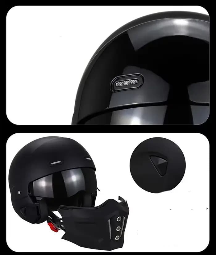 Casque de Moto rétro Vintage Cascos Para