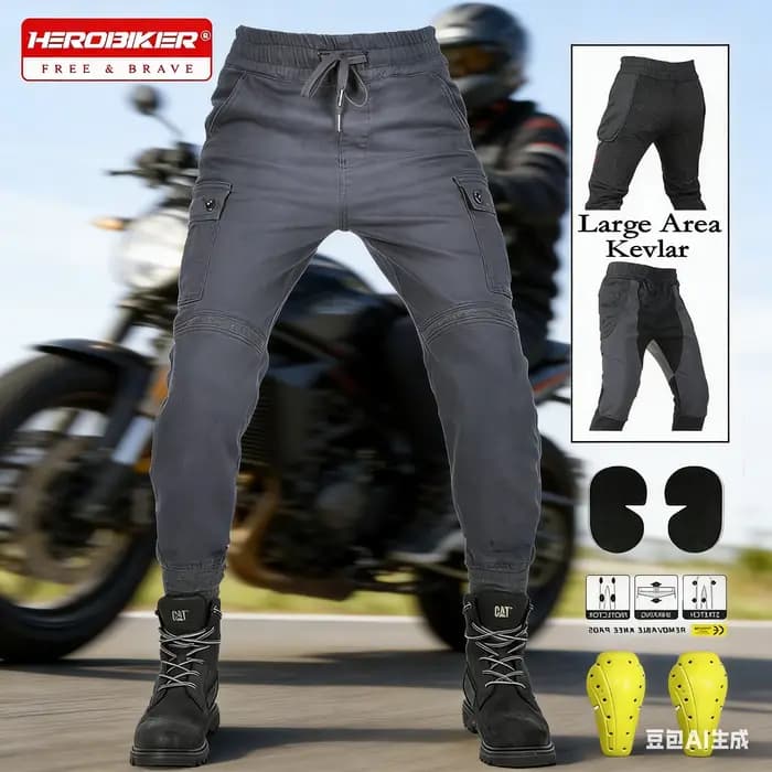 Pantalon de moto pour homme en Kevlar