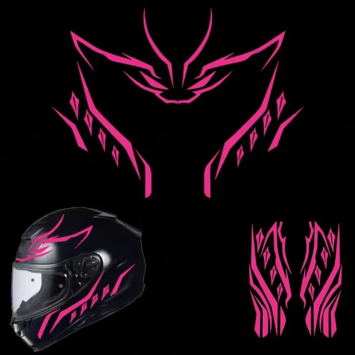 Autocollants de casque pour panthère jaune rouge noir, accessoires de moto abstraits, décalcomanies de décoration modifiée