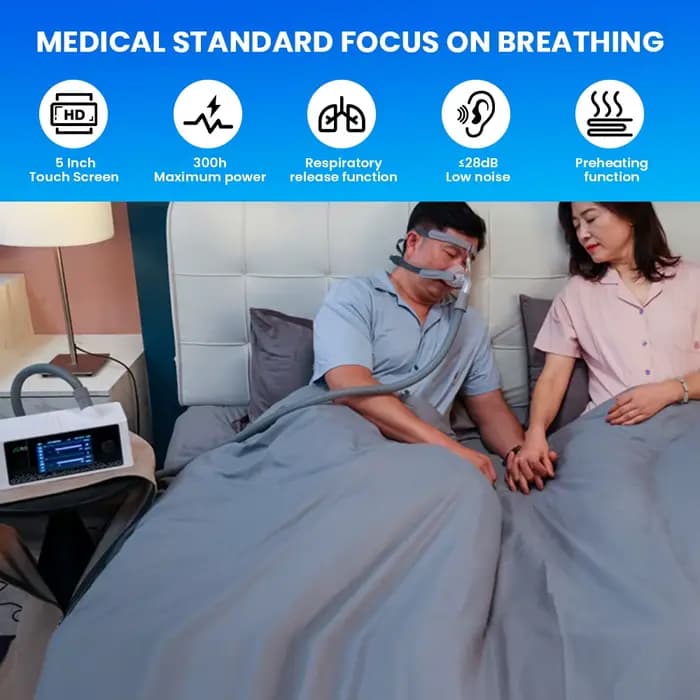 Appareil APAP CPAP BPAP pour l'apnée du sommeil avec masque et humidificateur, filtre à air, dispositifs anti-ronflement, aide au sommeil