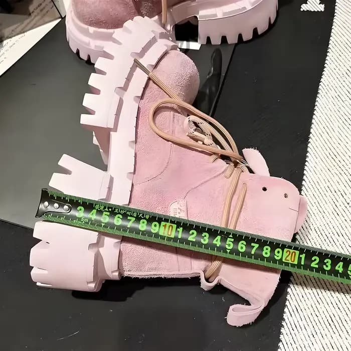 Femmes Punk plate-forme bottes chaussures décontractées de haute qualité en plein air fond épais