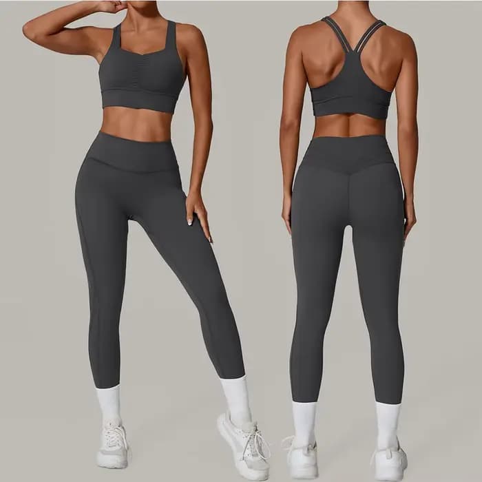 Survêtement pour femme, combinaison de Fitness, ensembles de Yoga, vêtements de sport, tenues d'entraînement, soutien-gorge, Leggings taille haute, vêtements de sport