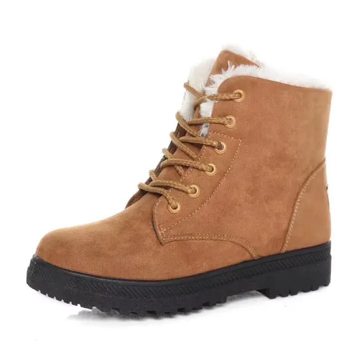 2025 hiver nouvelle mode femmes bottes épaissi chaud coton chaussures daim semelle épaisse antidérapant femme baskets bottes de neige décontractées