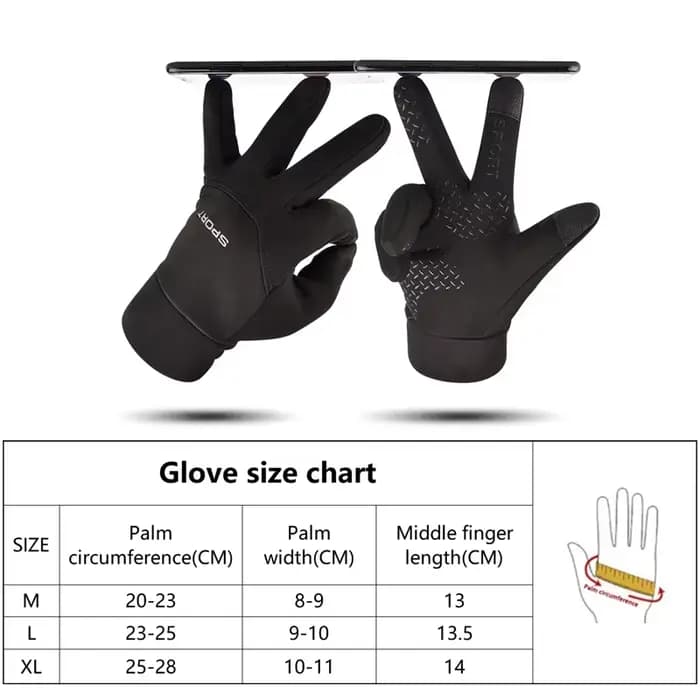 Gants de football imperméables thermiques à adhérence renforcée pour le cyclisme en extérieur, le vélo, le sport et les activités de plein air, guantes moto