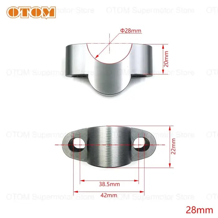 Accessoires de moto 28mm 1 1/8 "22mm 7/8"