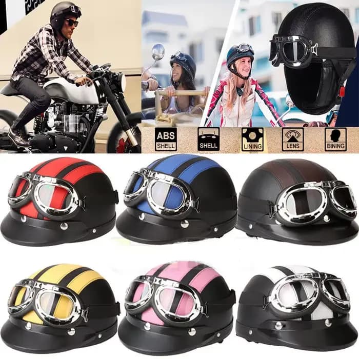 Casque de Moto Rétro pour Adulte