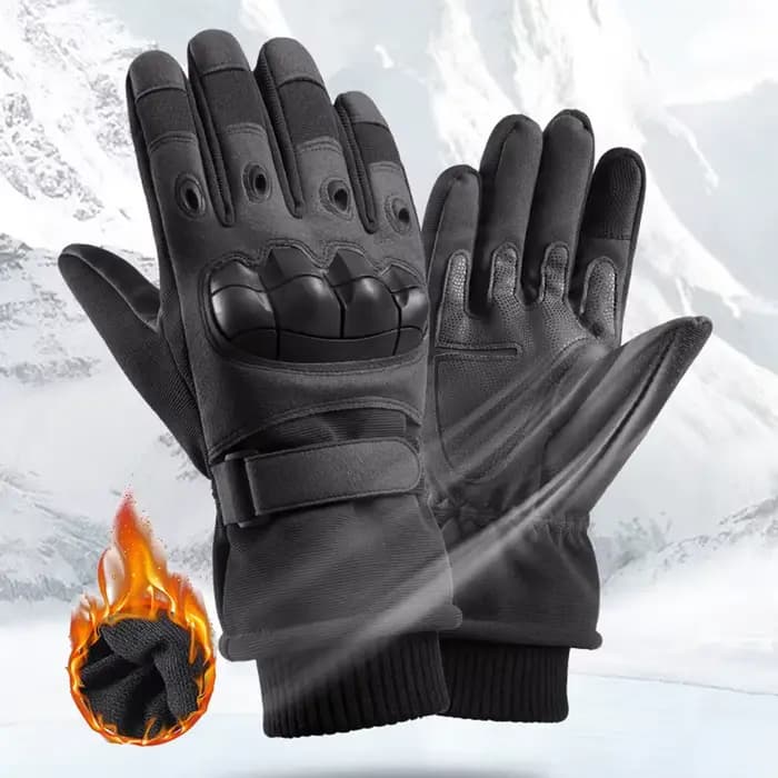 Gants de moto résistants au froid d'hiver gant militaire doigt complet Sport de plein air Guantes Para Motociclistas