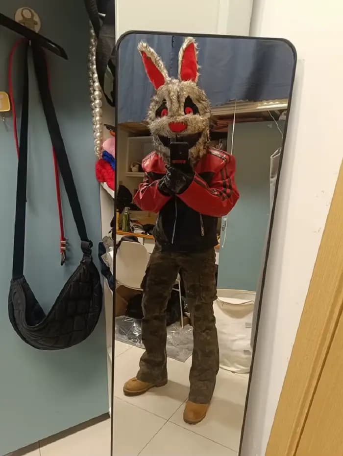 Juste de casque de moto lapin pour casques de coupe intégrale