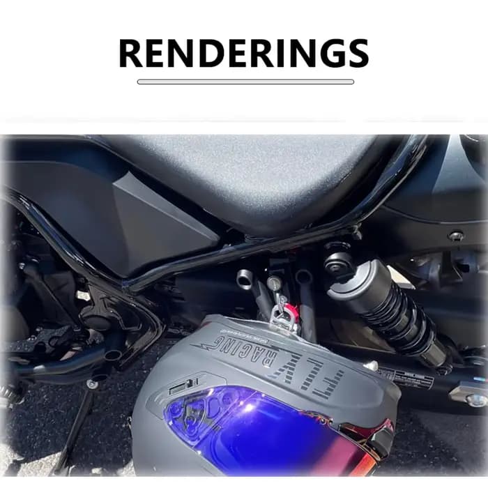 Hurbike-Serrure de casque antivol pour Honda Rebel