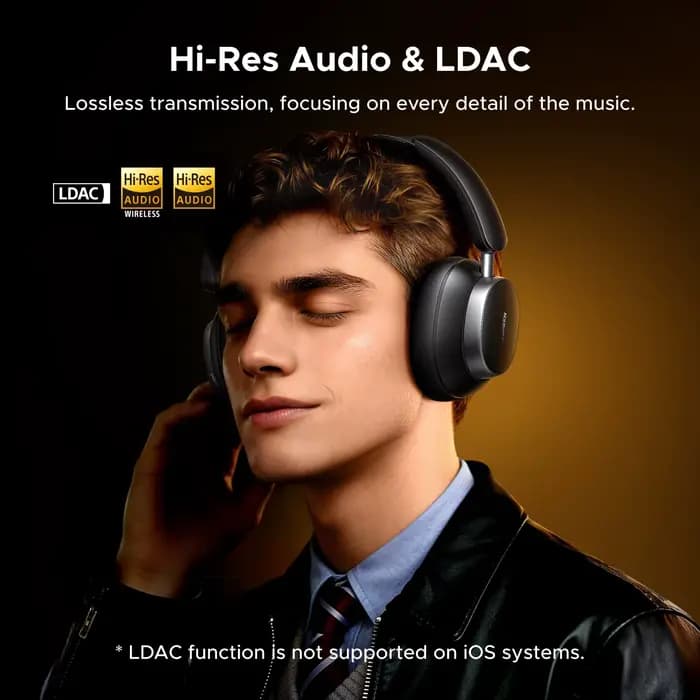 UGREEN Studio Pro 48dB ANC casque sans fil sur l'oreille Bluetooth écouteurs suppression Active du bruit haute résolution LDAC 120h temps de lecture