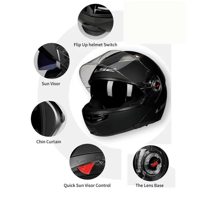 Casque de moto rabattable FFsuspec
