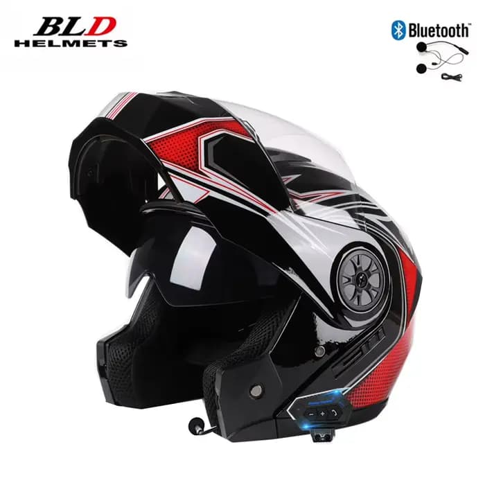Casque de moto modulable à double visière