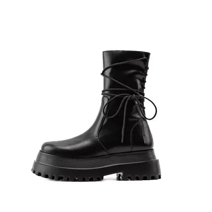 Chaussures de motard en cuir pour femmes