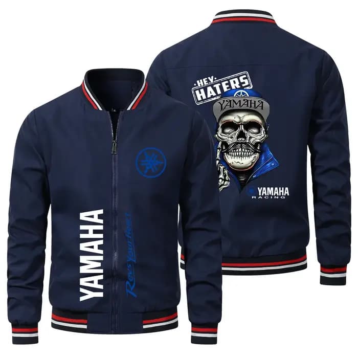 Nouvelles Vestes Moto 2026 – Blouson Bomber Hip-hop Harajuku avec Logo Yamaha – Vêtements de Sport e