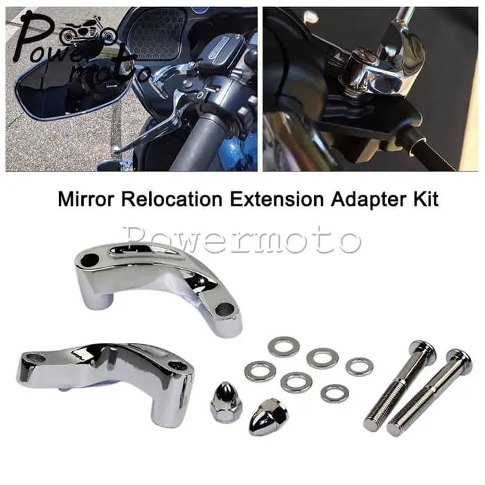 Kit d'adaptateur d'extension de délocalisation de miroir en aluminium de moto, pour Harley Ccalculat