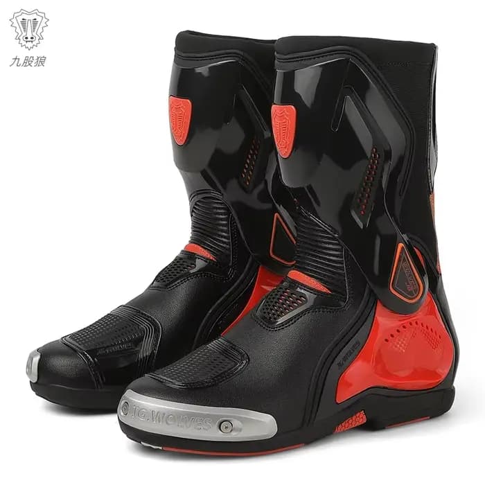 Hommes moto bottes d'équitation professionnel autoroute course sport moto chaussures en alliage de t