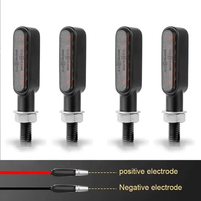 BLALION 2 pièces 6 LED Clignotants de moto Mini LED Séquentiels Ambre
