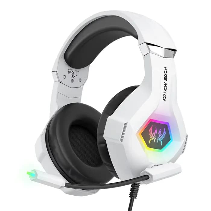 Casque de jeu avec micro dynamique RGB/contrôle intégré pour PC, PS4, PS5, casque de jeu USB 3,5 mm