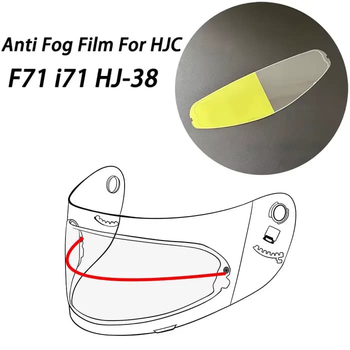 Visière de casque en carbone pour HJC i71 F71, Insert Anti-buée, Film transparent