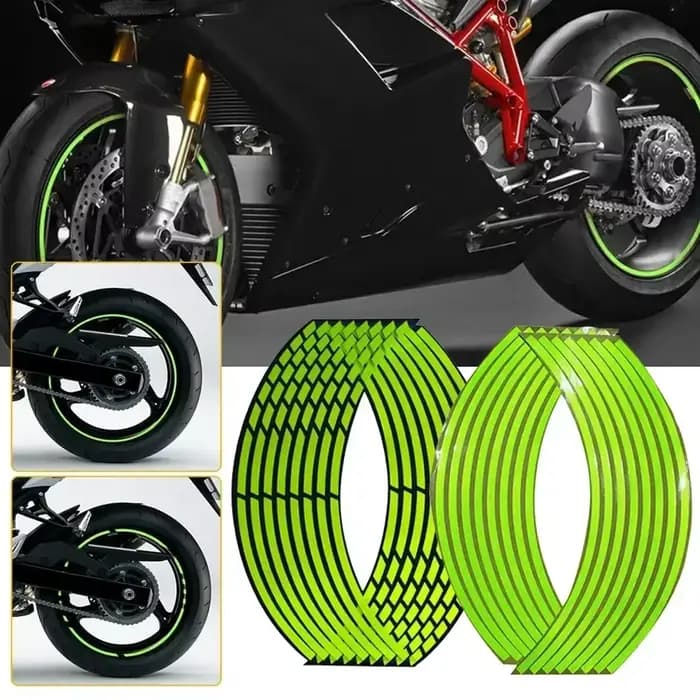 Autocollant universel pour moto, bandes réfléchissantes pour jante de roue, bande décorative, garnit