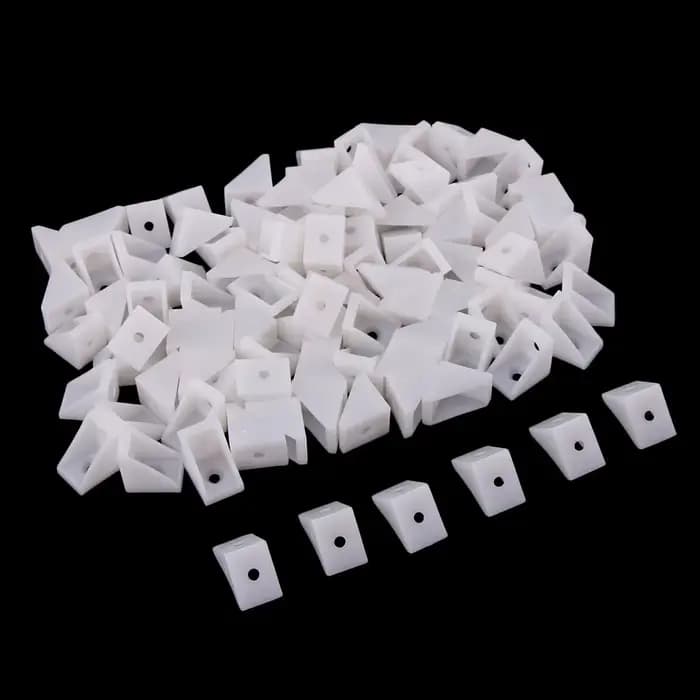 100x coin, support, support en forme de L, attelle d'angle, supports d'angle en plastique, supports