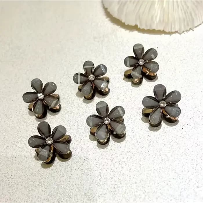 Pinces à cheveux en forme de fleur pour enfants, barrettes décoratives en fausse perle, accessoires