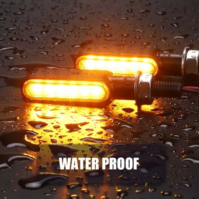 BLALION 2 pièces 6 LED Clignotants de moto Mini LED Séquentiels Ambre