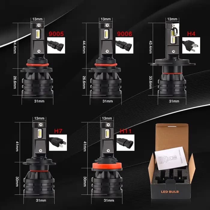 BraveWay 16000LM AMPOULES DE PHARES LED H1 H3 H4 LED H7 LED H11 H8 H9 HB3 HB4 PHARE POUR LES Voiture