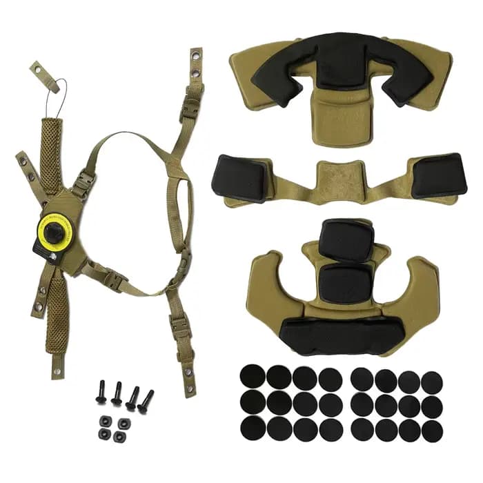 Accessoire de casque tactique rapide MICH Wendy : kit de rembourrage de doublure, mentonnière, suspe