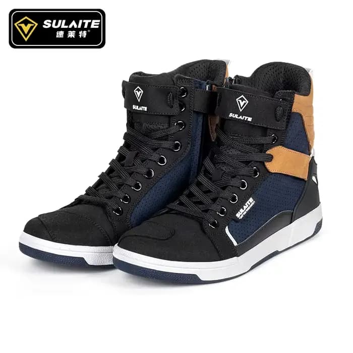 Hommes bottes de moto respirant Anti-chute cavalier course sur route chaussures décontractées bottes