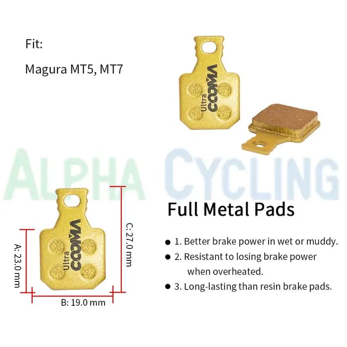 Plaquettes de frein à disque de vélo pour plaquettes Magura 8.R 8.P 8.S, étrier MT5 MT7, 4 paires, e