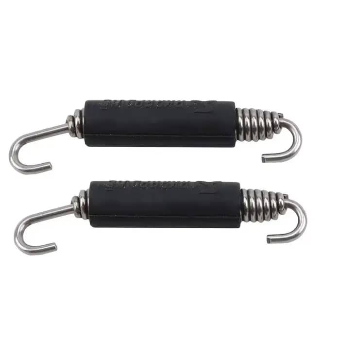2 pièces en acier inoxydable universel moto silencieux d'échappement ressorts crochets avant moyen l