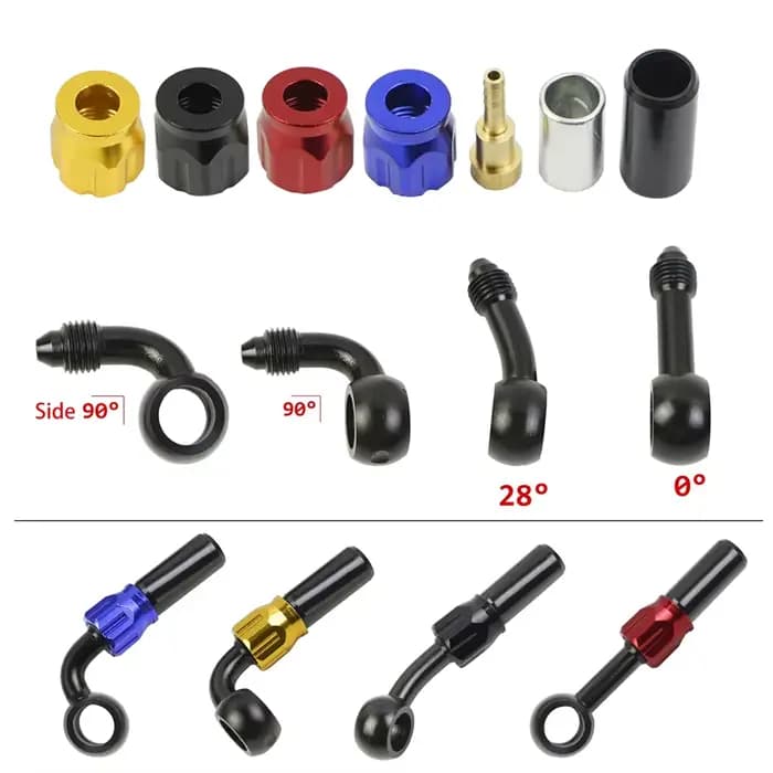 Raccord de frein Banjo en aluminium pour Moto, hydraulique renforcé, frein, embrayage, tuyau d'huile