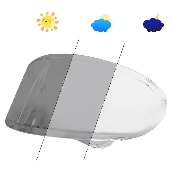 Casque RPHA-12 lentille hromique pour HJC RPHA 12 casque de Moto visière photochromique Protection U