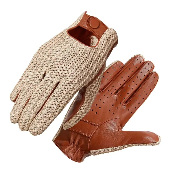 Gants à écran tactile en peau de chèvre pour hommes, conduite 03/Hurcycling