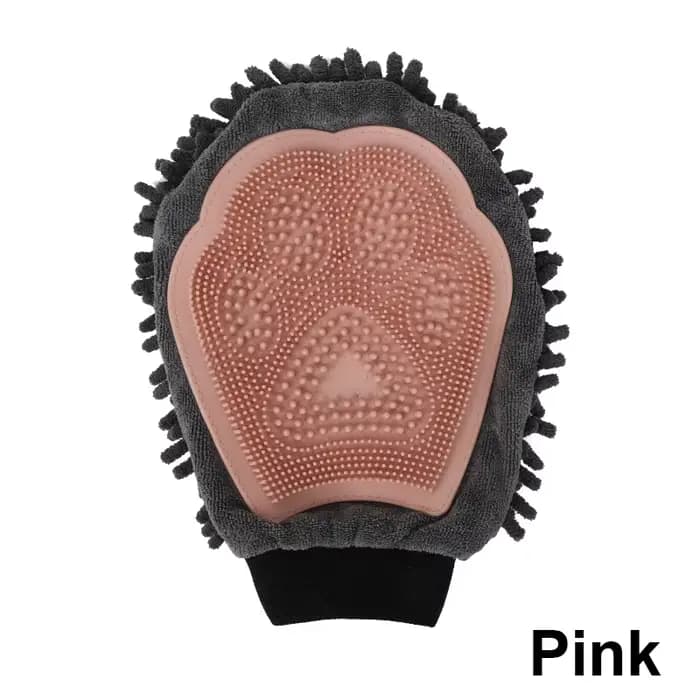 1PC Gants de toilettage pour animaux de compagnie, gants double face pour le nettoyage et le massage