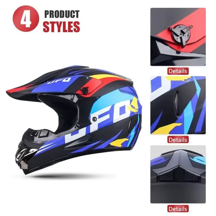 Casque de moto tout-terrain professionnel pour adultes et enfants, casque de moteur de course DOT de