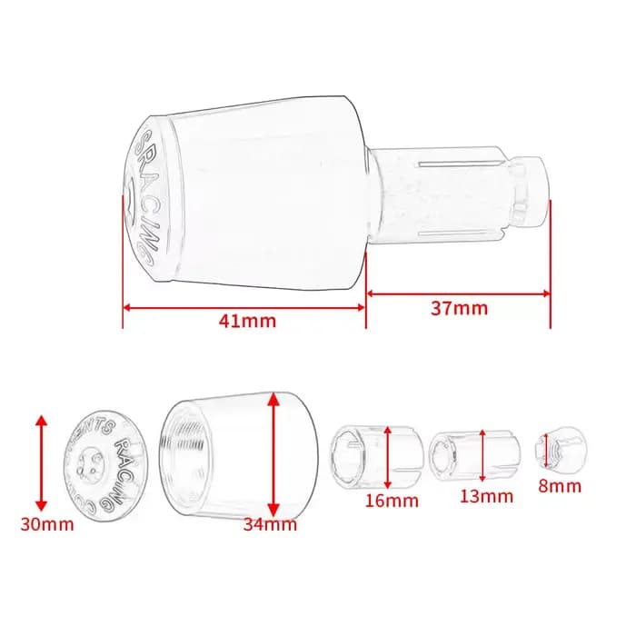 Leviers d'embrayage de frein de moto guidon extrémités de la poignée poignées pour Honda CB1000R 200