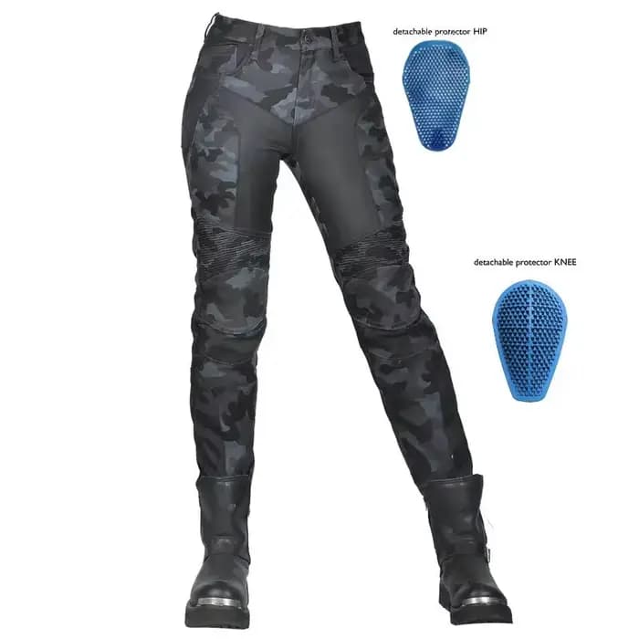 Nouveau pantalon de moto femmes jean d'équitation Anti-chute classique moto cavalier pantalon de cou