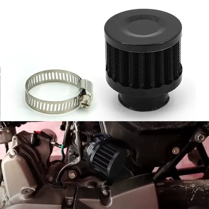 Filtre d'admission d'air froid pour moto, interface universelle, évent turbo, reniflard de carter au