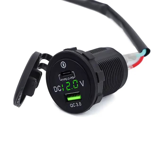 Caméra de moto pour Kawasaki Versys 650 Ninja400 Ninja650, téléphone portable TYPE-C, chargeur rapid
