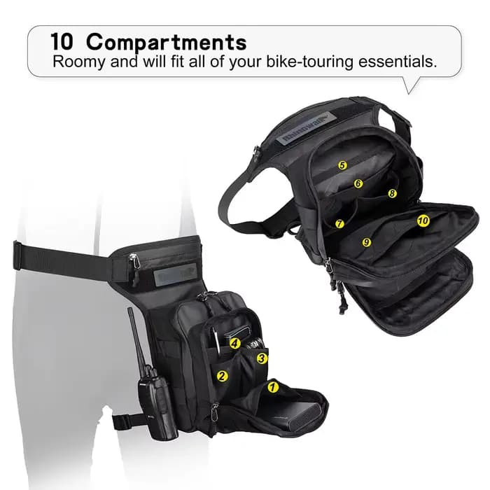Rhinowalk moto goutte jambe sac cuisse ceinture taille sac multifonction moto tactique voyage cellul