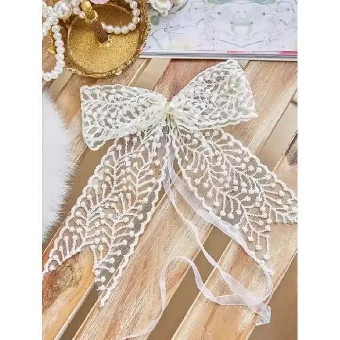 1 paire d'accessoires de rideaux, embrasses élégantes en dentelle blanche pour décoration de rideaux